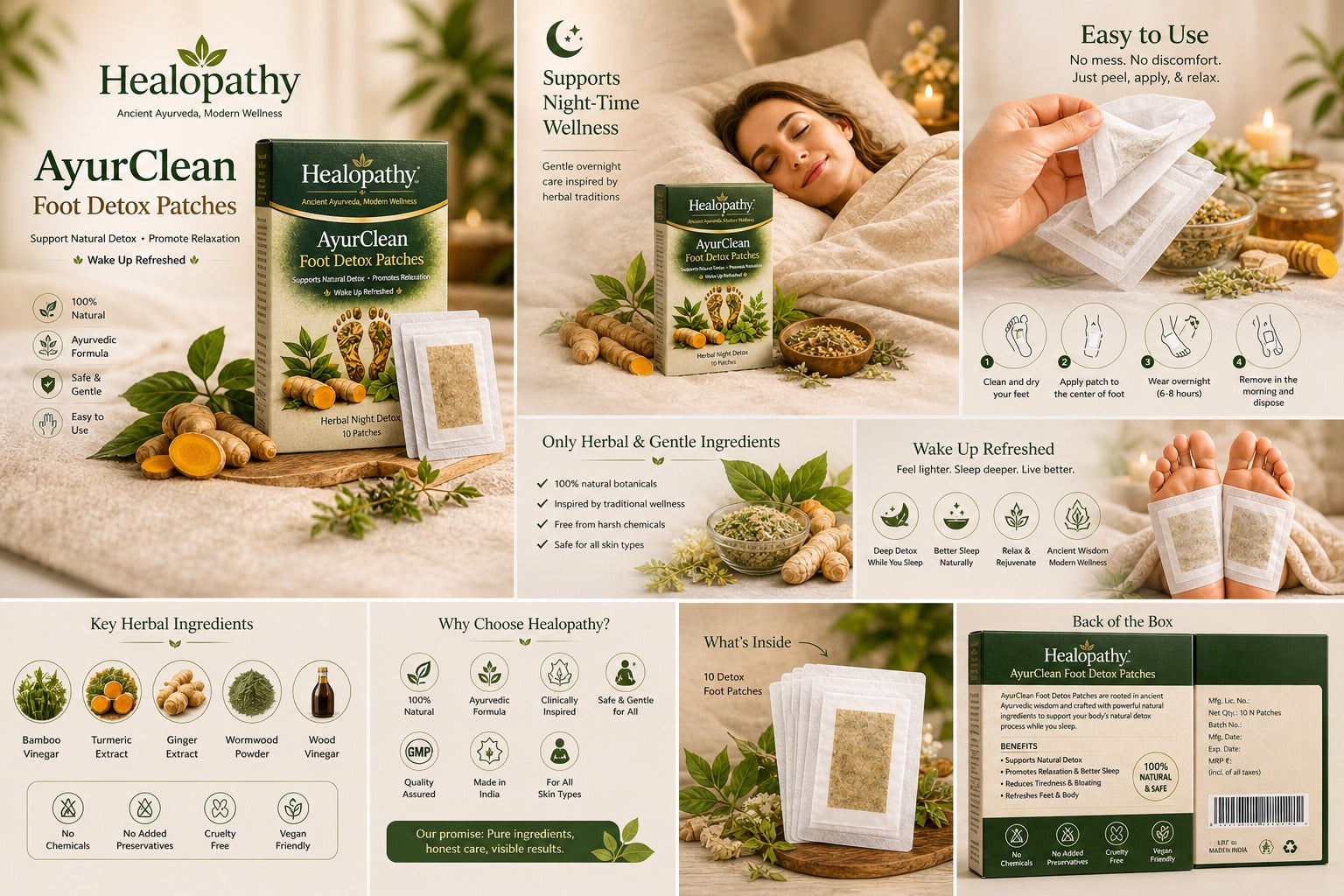 Helopathy Ayurclean foot Detox patches 🌿
